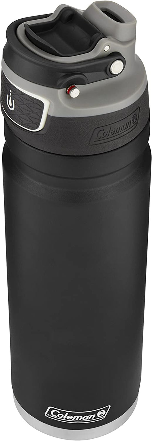 Freeflow Autoseal 24oz Stainless Steel Water Bottle - Sleek Black Design