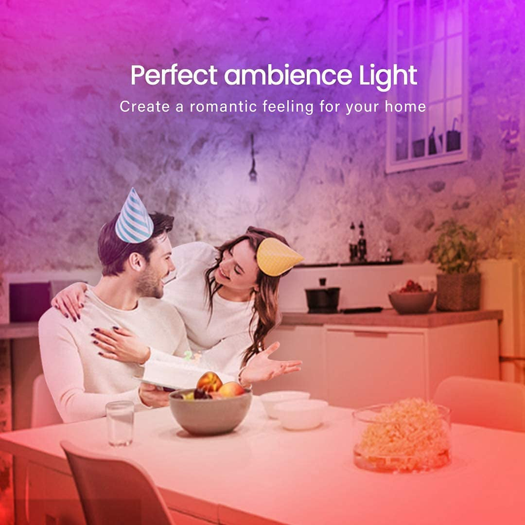 50FT Bluetooth LED Strip Lights – Colour-Changing, Music-Sync Magic with App & Remote